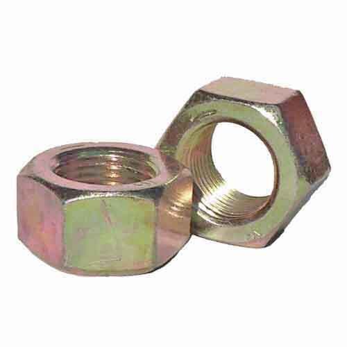 8HNF716 7/16"-20 Grade 8, Finished Hex Nut, Med. Carbon, Fine, Zinc Yellow, (Import)